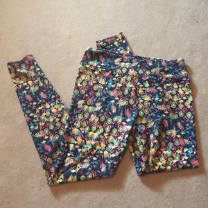 NWOT, Lularoe multi color leggings, OS